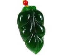 YTDJJWLS Chinese Green Jade Dragon Phoenix Jades Pendant Jewelry Lucky Auspicious Amulet Jade Necklace, Stone, No Gemstone