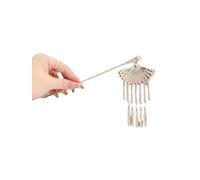 YTDJJWLS Chinese Style Ethnic Wind Chime Tassel Hairpin with Ancient Style, White