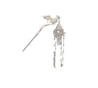 YTDJJWLS Chinese Style Phoenix Tassel Hairpin Women's Hanfu Hairpin Headpiece, 1 Count (Pack of 1), Yellow