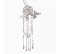 YTDJJWLS Ethnic Minority Headwear Miao Silver Hairpin Tassel Performance Accessories, 1 Count (Pack of 1), White