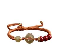 YTDJJWLS Handmade Woven Red Rope Cinnabar Bracelet Women High End Creativity, Stone, no gemstone