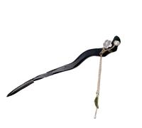 YTDJJWLS High End Hairpin Women's Ancient Style Wooden Hairpin Accessories, Black