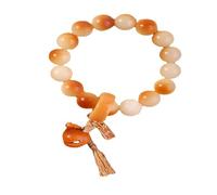 YTDJJWLS Natural Bodhi Root Bracelet Peach Wood Pendant Female Beaded Bracelet Chinese Style, Stone, no gemstone