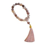 YTDJJWLS Natural Handheld Jade Plate Hanfu Paired with Beaded Bracelets Chinese Style, Stone, no gemstone