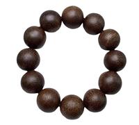 YTDJJWLS Pure Natural Vietnam Red Clay Agarwood Buddha Beads Bracelet Couple's Bangle High-Grade, Wood, no gemstone