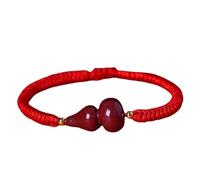 YTDJJWLS Vermilion Gourd Red Rope Bracelet Hand Woven Talisman Bracelet High End Creativity, Stone, no gemstone