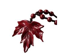 YTDJJWLS Vermilion Pendant Maple Leaf Necklace High End Creativity, Stone, No Gemstone