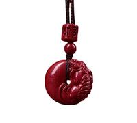 YTDJJWLS Vermilion Sand Pixiu Pendant Necklace Female Talisman High End Creativity, Stone, No Gemstone