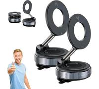 YTDZR 360 Dual Lock Phone Holder,2026 Upgraded Vacuum Magnetic Car Phone Holder,Phones Holder for Car, Gym and Mirror(Black,2pcs)