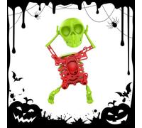 YTDZR Dancing and Swinging 3D Skull Toy,Dancing Skeleton, Glowing Eyes Halloween Skeleton Wind up Machine Robot,Halloween Skeleton Wind up Machine Robot.(1pcs(B))