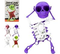 YTDZR Dancing and Swinging 3D Skull Toy,Halloween Skeleton Wind up Machine Robot,3D Swinging Wind up Skeleton Desktop Spring Clockwork Toys for Stress Relief Toys.(1pcs(C))