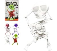 YTDZR Dancing and Swinging 3D Skull Toy,Halloween Skeleton Wind up Machine Robot,3D Swinging Wind up Skeleton Desktop Spring Clockwork Toys for Stress Relief Toys.(1pcs(D))