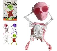 YTDZR Dancing and Swinging 3D Skull Toy,Halloween Skeleton Wind up Machine Robot,3D Swinging Wind up Skeleton Desktop Spring Clockwork Toys for Stress Relief Toys.(1pcs(A))
