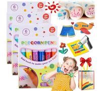 YTDZR Magic Puffy Pens,Magic Colour DIY Bubble Popcorn Drawing Pens,3D Magic Popcorn Markers, Just Add Heat & Watch Art Grow!(3pcs)
