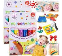 YTDZR Magic Puffy Pens,Magic Colour DIY Bubble Popcorn Drawing Pens,3D Magic Popcorn Markers, Just Add Heat & Watch Art Grow!(2pcs)