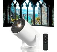 YTDZR Mini 210° Smart Projector,4k Smart MovieProjector,Built-in Speaker, WiFi & Bluetooth, 20+ Window Scenes, for Bedroom or Living Room