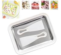 YTDZR Myfroroll Ice Cream, Instant Ice Cream Roller Maker, 304 Stainless Steel Cool Plate for Fun Family Activities.(White)