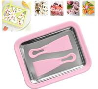 YTDZR Myfroroll Ice Cream, Instant Ice Cream Roller Maker, 304 Stainless Steel Cool Plate for Fun Family Activities.(Pink)