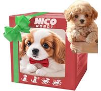 YTDZR New Christmas AI Robot Dog, That Acts Like a Real Dog, Interactive Robotic Pet That Sits, Barks, Walks & Runs Tail Wagging Like a Real Dogs(B)