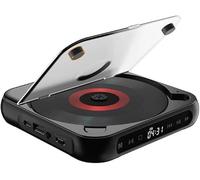 YTDZR Saker Plus Portable CD Player with Bluetooth 5.3,Supports CD/CD-R/CD-RW/MP3,Rechargeable Battery for Travel, Home, Car.(Black)