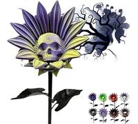 YTDZR The Forbidden Sunflower Sculpture, 3D Printed Skull Bloom Decor,Dark Aesthetic Home Display,A Darkened Bloom of Enigmatic Beauty Plants Decorative, Halloween Flower(G)