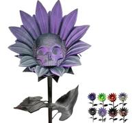 YTDZR The Forbidden Sunflower Sculpture, 3D Printed Skull Bloom Decor,Dark Aesthetic Home Display,A Darkened Bloom of Enigmatic Beauty Plants Decorative, Halloween Flower(D)