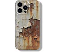 YTDZR Vintage Rust Look Phone Case Compatible with iPhone 16/15/14/13/12/11 ProMax, Industrial Rust Glossy Imitation Phone Cover Shockproof,Rusty Imitation Case Cover.(B,For iPhone 14 Pro Max)