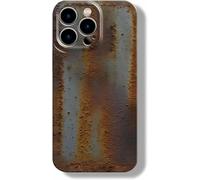 YTDZR Vintage Rust Look Phone Case Compatible with iPhone 16/15/14/13/12/11 ProMax, Industrial Rust Glossy Imitation Phone Cover Shockproof,Rusty Imitation Case Cover.(D,For iPhone 13 Pro)