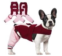 Yternal Dog Recovery Suit-Dog Hind Leg Recovery Sleeve for ACL TPLO Surgery -Adjustable Soft Anti-Licking Wrap with Reflective Strips & Anxiety Relief,for Female and Male,Pink L