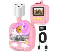YTETCN Instant Print Camera for Kids 3-12 Years - Kids Camera with 32G SD Card & 3 Rolls Paper, 48MP Photo & 1080P Video, Christmas Birthday Gifts for Toddler Girls Boys
