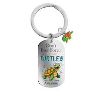 YTEWFGL Turtle Keychain Gifts Women Men - 1 Pc Luck Turtle Gifts Don't Ever Forget You Are Turtley Awesome Keyring Birthday Graduation Travel Christmas Day Gift for Girls and Boys