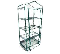 YTFSKFUI 4 Tier Mini Greenhouse Cover, Reinforced PVC, Transparent, Waterproof, Roll Up, For Small Plant House/Grow House