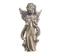 YTFSKFUI Brass Guardian Angel Desktop Ornament,Little Angel Brass Statue Christ Hands Folded Praying Sculpture,Statues For Home Decor Birthday Gift