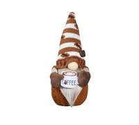 YTFSKFUI Christmas Gonks, Adorable Handmade Christmas Gnome, 10 * 10 * 25 Cm Coffee Faceless Plush Gonks, Standing Christmas Decorations for Xmas Fireplaces Office Christmas Party Decor
