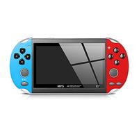 YTFSKFUI Handheld Game Console, X7, 4.1 Inch Screen, 10000+ Games, Rechargeable, Support Video Music E-Book Headphones(Red)