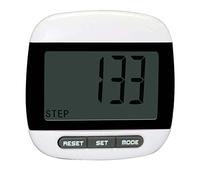 YTGER Simple Pedometer - Easy Walking Pedometer for Seniors & Elders, Count Steps, Calories & Kilometers, Extra-Large Screen, White