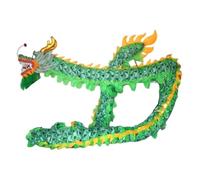 YTGHBIML Chinese Dragon Dance 14m Dragon Dance Silk Dragon Dance 7 People Folk Parade Props Dragon Dance Set Chinese Mascot Costume Realistic(Grn)