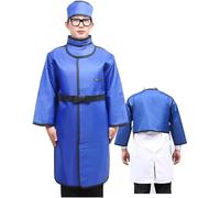 YTGHBIML Lead Apron,x-ray Apron with Neck Collar and Hat Radiation Apron 0.35/0.5mmpb Lab Lead Apron Long Sleeved Lead Clothing Set(0.5 Mmpb,110x60cm)