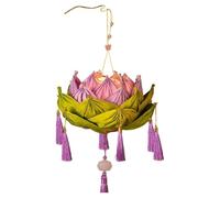 YTGHBIML Lotus Lantern Handheld Spring Festival Decor Chinese New Year Flower Lanterns Mid-Autumn Festival Lotus Lantern Luminous Paper Lantern(Lila)