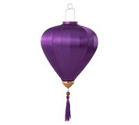 YTGHBIML Oval Silk Lantern Vietnamese Lantern Cloth Oriental Hanging Lantern Fabric Lantern New Year Lantern Japanese Vietnam Hanging Lantern(Dark Purple,12 Inch)