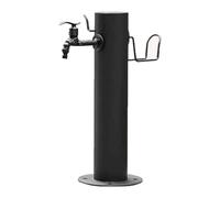 YTGHBIML Retro Garden Water Column Stainless Steel Antifreeze Water Hydrant Standing Outdoor Water Fountain with Lock Faucet and Hose Stand(86x20.5cm)