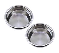 YTgilo 2PCS 304 Stainless Steel Coffee Machine Blind Filter Bowl 58mm Cleaning Backflush Filter Basket Special for Espresso Machines Seamless Replacement and Installation