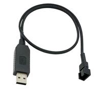 YTgilo USB Adapter Cable Sleeve Braided Mesh USB to 4Pin Boost Cable Wrap Mesh 12V USB Adapter Cable Computer Case Fan for Power Cord Gaming Console AV Receiver Network Router