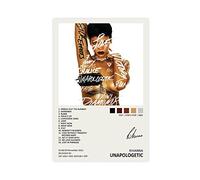 YTGMO Rihanna Poster Unapologetic Music Album Cover Signed Limited Poster Canvas Poster Wall Art Decor Print Picture Paintings for Living Room Bedroom Decoration Unframe:12x18inch(30x45cm)