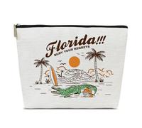 Ythuil Florida Gifts Makeup Bag, I Need To Forget, Take Me To Florida Travel Organizer, Girls Trip Gifts for Women Female Friends Travel Lovers, City Souvenirs, Cosmetic Bag for Purse, colorful