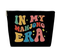 Ythuil Mahjong Gifts Makeup Bag for Purse, In My Mahjong Era Cosmetic Bag, Birthday Christmas Gifts for Game Player Lover Women Sister Besties, Girl Stuff Makeup Pouch, colorful