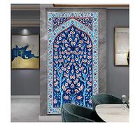 YTITILUCK Framed Artwork for Wall Turkish Tile Tree of Life Watercolor Painting Prints Traditional Ottoman Floral Wall Art Picture Home Wall Decor 40x82cm(16x32in) inner frame