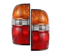 YTJLF 1 Pair Chrome Housing Car Tail Lights With Harness And Bulb For Toyota For Tacoma 2001 2002 2003 2004 Rear Bumper Reflector Light