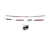 YTJLF Car Through Taillights With Chrome-Plated Strips Dynamic Flow Water Decoration Taillight For For A6L 2019 2020 2021 Rear Bumper Reflector Light