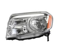 YTJLF Headlamp Assembly For Pilot 2012 2013 2014 2015 Chrome Housing Headlight No Bulb Lamps Halogen Style Accessories Car Headlights Headlamp(1piece left)